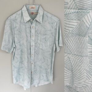 FAHERTY Men’s Short-Sleeve Breeze Shirt Sky Blue Frond